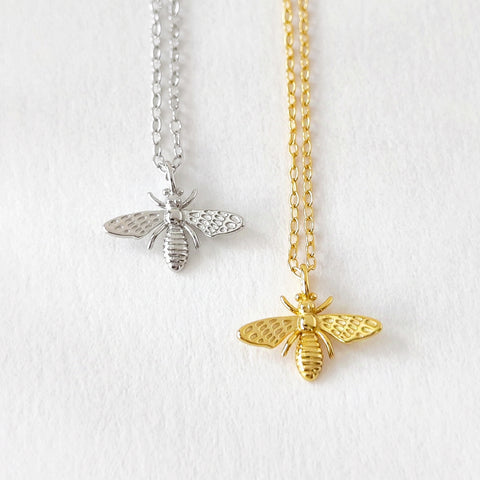 Sterling Silver Bee Necklace