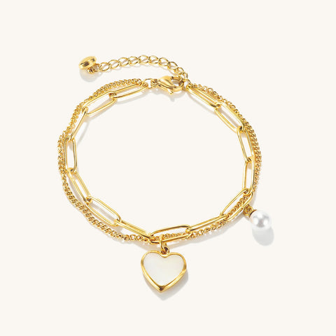 Shell Heart Bracelet