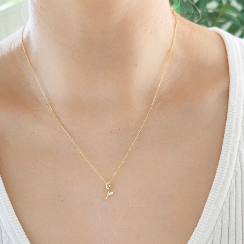 Sterling Silver Rose Necklace