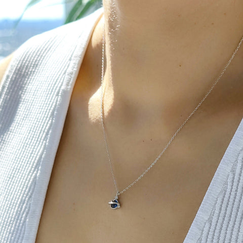 Sterling Silver Saturn Star Necklace