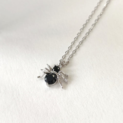 Sterling Silver Spider Necklace