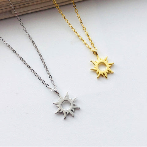Sterling Silver Dainty Sun Rays Necklace