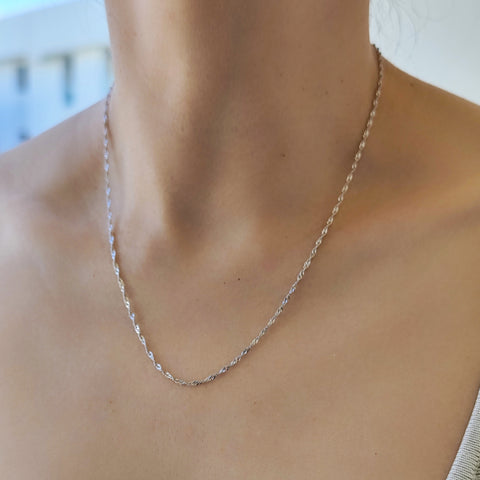 Sterling Silver Wave Chain