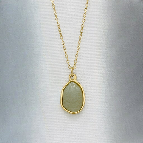 Aventurine Quartz Crystal Necklace