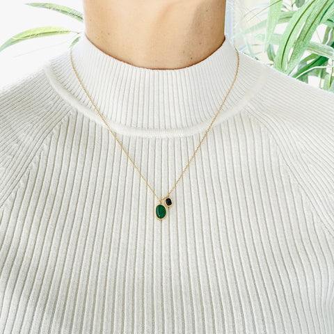 Jade and Black Onyx Necklace