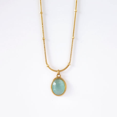 Green Cat Eye Necklace