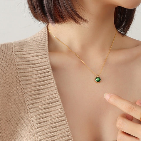 Green Zircon Necklace