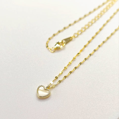 Sterling Silver Shell Heart Necklace