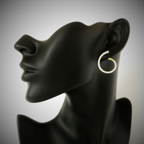 Unique Loop Crystal Earrings