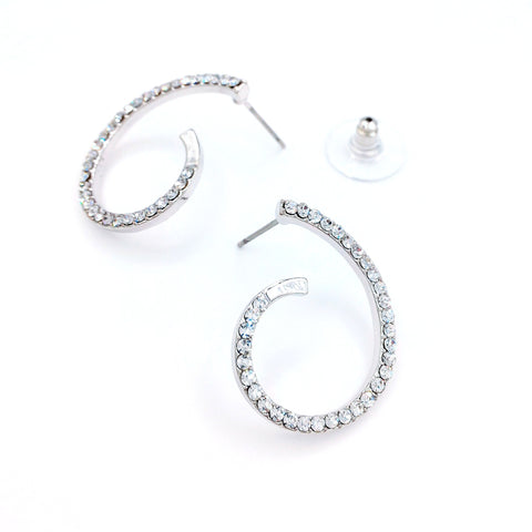 Unique Loop Crystal Earrings