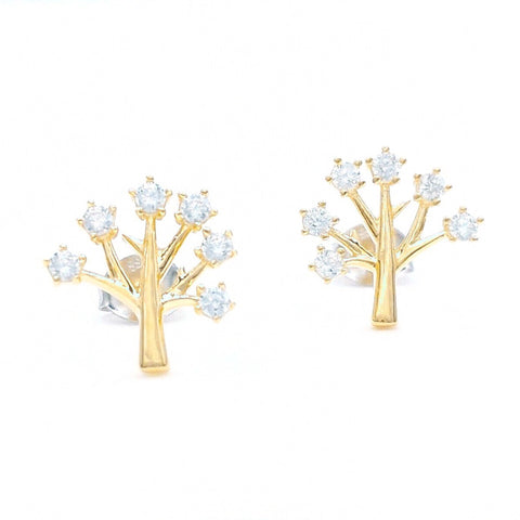 Sterling Silver Little Tree Studs