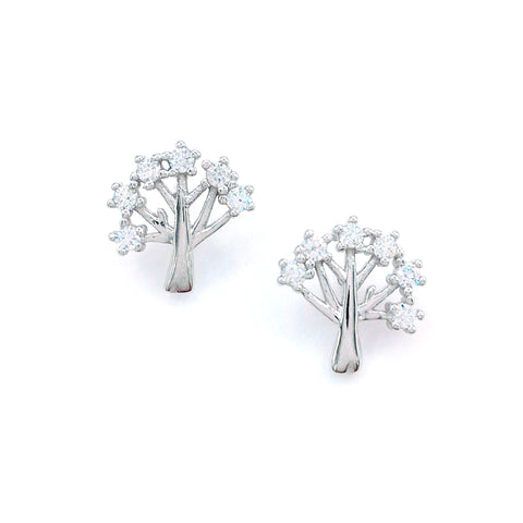 Sterling Silver Little Tree Studs