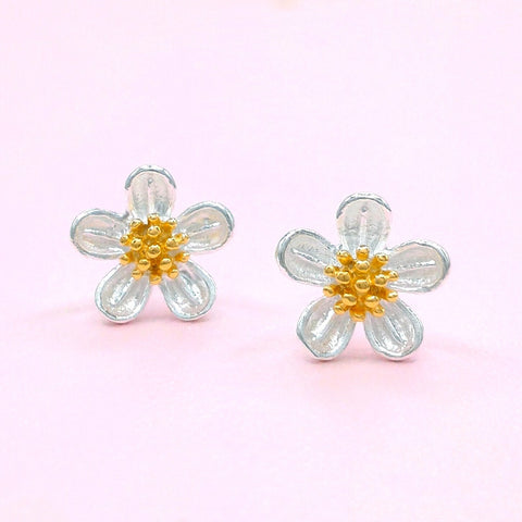 Sterling Silver Wildflower Studs