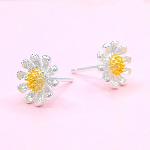 Sterling Silver Daisy Studs