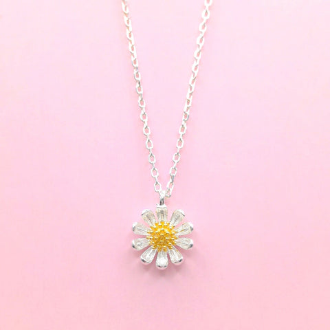 Sterling Silver Daisy Necklace