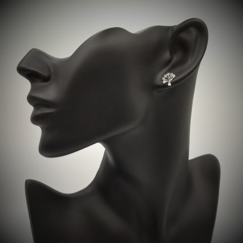 Sterling Silver Little Tree Studs