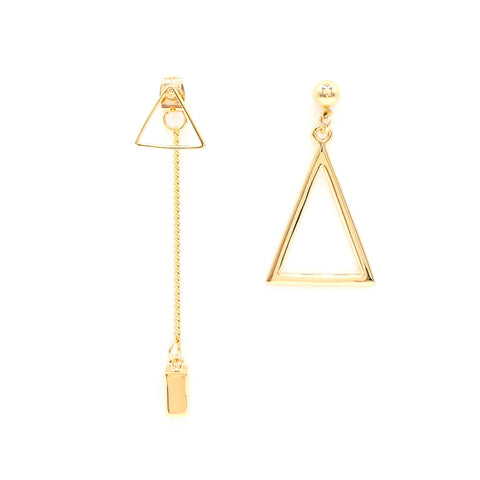 Asymmetrical Triangle Earrings